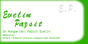 evelin pazsit business card