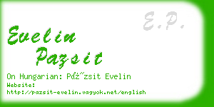 evelin pazsit business card